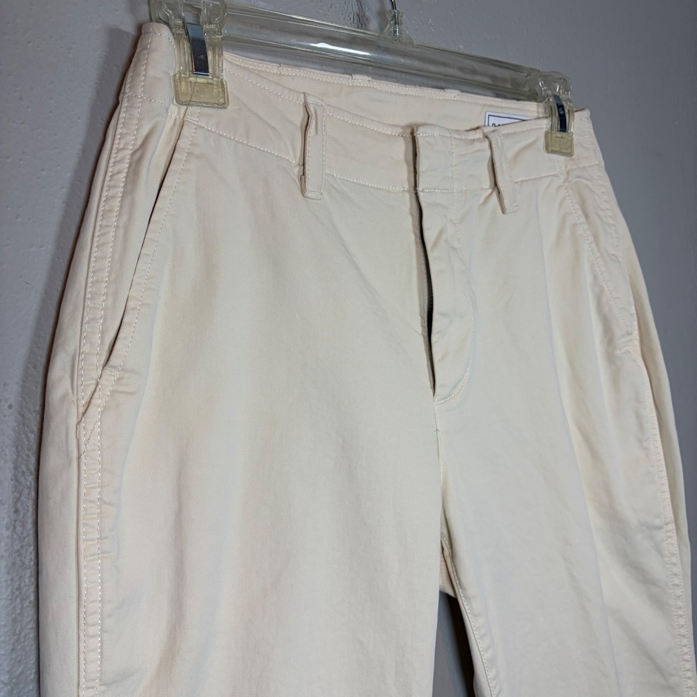 Gap Downtown Khaki Chino Cream Off White Slim Tapered Pants 0 S/541213-00 - Picture 3 of 12